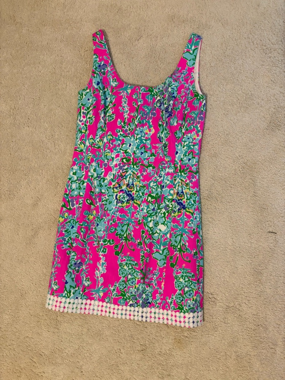 Lilly Pulitzer Pink Multi Floral Print Sleeveless Dress
